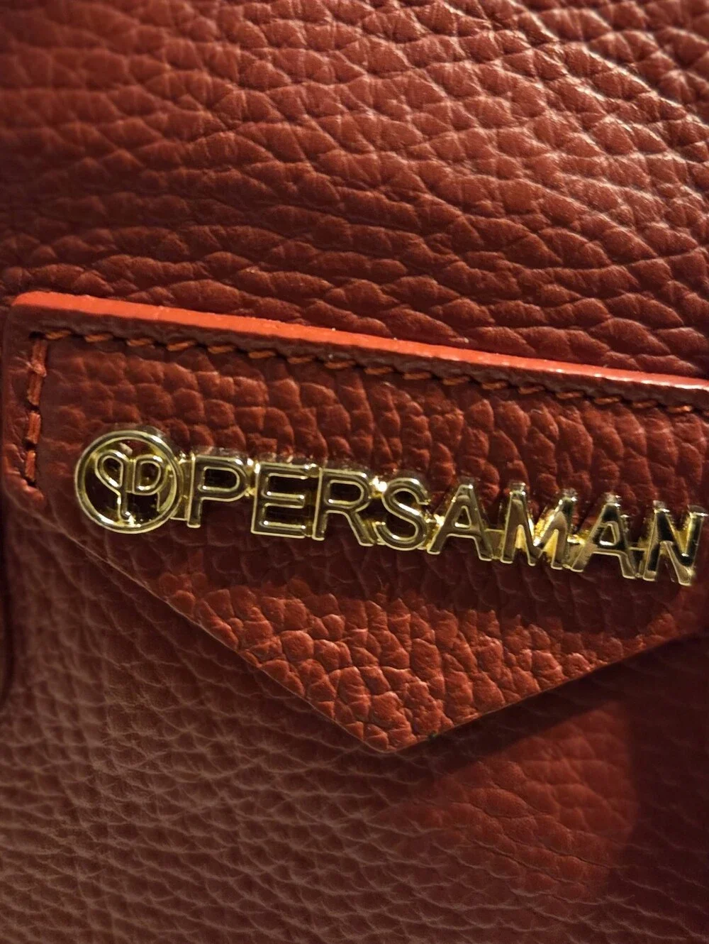 Red Genuine Leather Satchel Handbag - Persaman New York